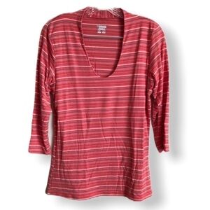 Columbia Orange Striped Outerwear Shirt‎